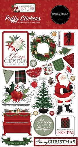 Picture of Carta Bella Puffy Stickers | Puffy Αυτοκόλλητα - A Wonderful Christmas
