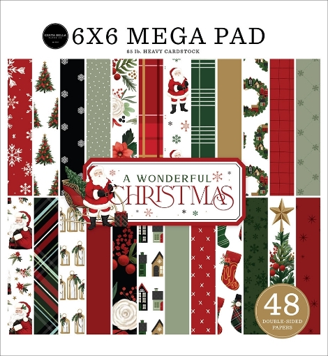 Picture of Carta Bella Mega Μπλοκ Scrapbooking Διπλής Όψης 6"X6" - A Wonderful Christmas