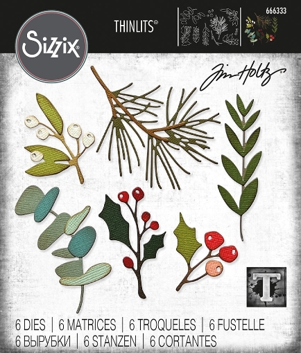 Picture of Sizzix Thinlits Dies By Tim Holtz Μήτρες Κοπής - Christmas, Festive Gatherings, 6τεμ.