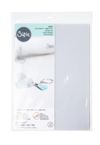 Picture of Sizzix Surfacez Metallic Shrink Plastic Silver 8.25" x 11.75" | Μεταλλικά Φύλλα Πλαστικού που Συρρικνώνεται, 8 τεμ.