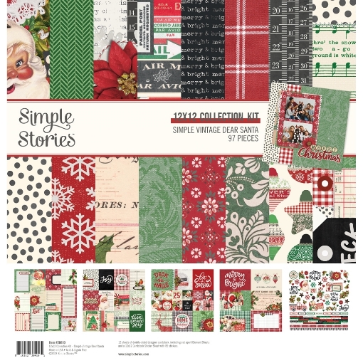 Picture of Simple Stories Συλλογή Χαρτιών Scrapbooking Διπλής Όψης 12"X12" - Simple Vintage Dear Santa
