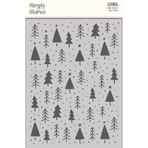 Picture of Simple Stories Στένσιλ 6"x8" - Boho Christmas, Pine Trees