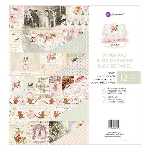 Picture of Prima Marketing Συλλογή Χαρτιών Scrapbooking Διπλής Όψης 12"X12"- Christmas Market