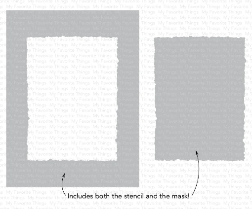 Picture of My Favorite Things Στένσιλ 4"x6" - Watercolor Rectangle 