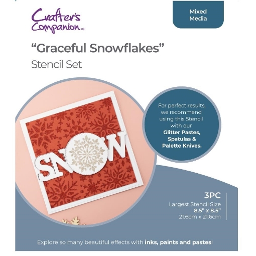 Picture of Crafter's Companion Stencil Set | Graceful Snowflakes, 3pcs