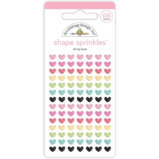 Picture of Doodlebug Design Διακοσμητικά Αυτοκόλλητα Shape Sprinkles - All My Love, 98τεμ.
