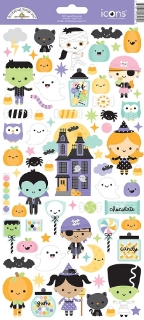 Picture of Doodlebug Design Cardstock Stickers 6"x13" | Αυτοκόλλητα Icons Sweet & Spooky, 74τεμ.