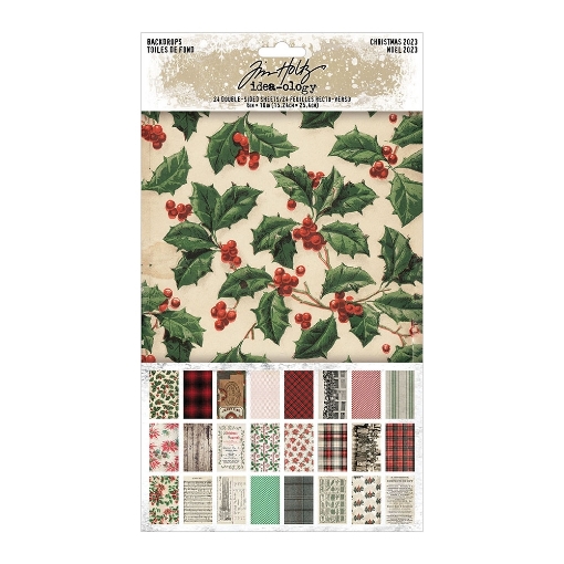 Picture of Tim Holtz Idea-Ology - Μπλοκ Χαρτιά 6" x 10", Christmas 2023