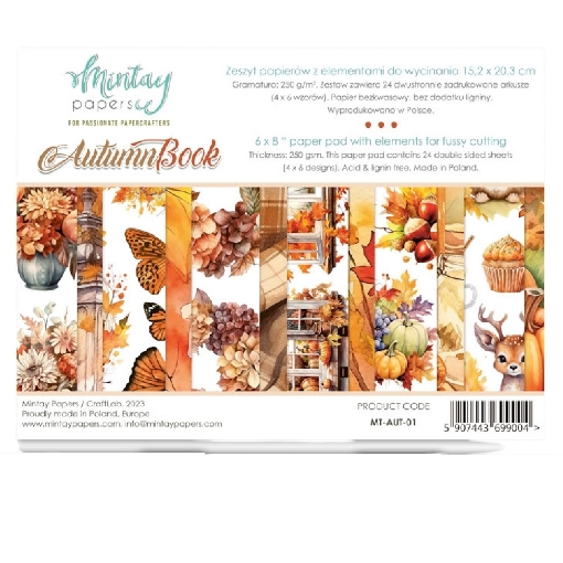 Picture of Mintay Papers Autumn Book 6''×8'' – Μπλοκ Fussy Cutting Φθινοπωρινών Διακοσμητικών