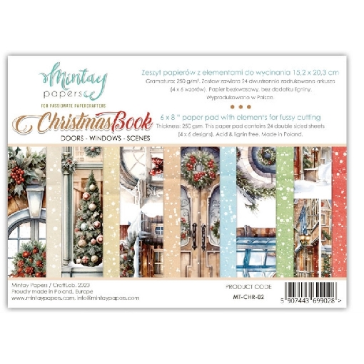 Picture of Mintay Papers Christmas Book 2 – Doors · Windows · Scenes 6''×8'' | Christmas Fussy Cutting Embellishment Pad