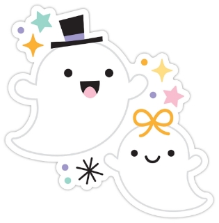 Picture of Doodlebug Design Doodle Waterproof Sticker | Αδιάβροχο Αυτοκόλλητο Boo Friends, Sweet & Spooky