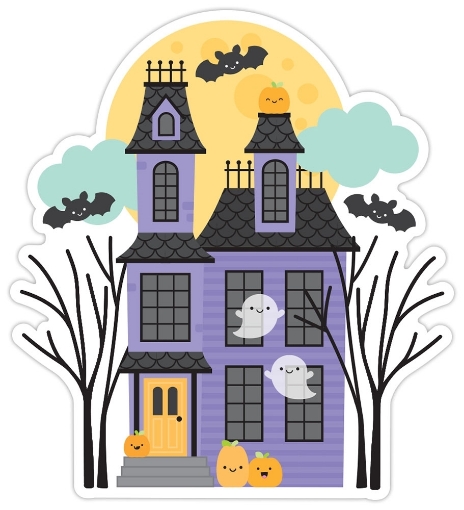 Picture of Doodlebug Design Doodle Waterproof Sticker | Αδιάβροχο Αυτοκόλλητο Haunted Manor, Sweet & Spooky