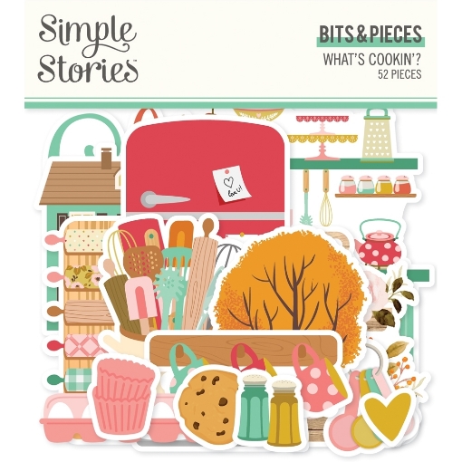 Picture of Simple Stories Διακοσμητικά Εφήμερα Bits & Pieces - What's Cookin' ?, 52pcs