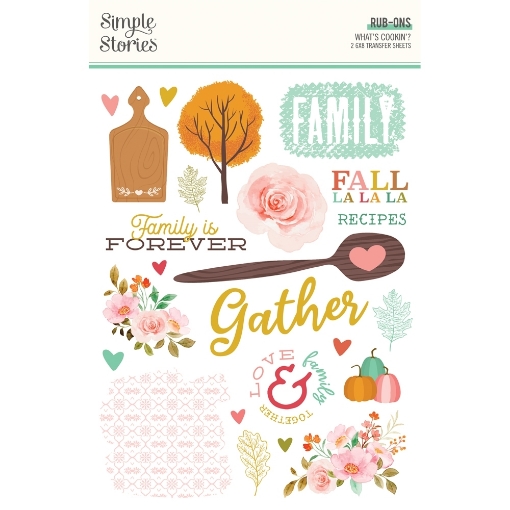 Picture of Simple Stories Rub-Ons Φύλλο Μεταφοράς Εικόνας 6''X8" - What's Cookin'?, 2τεμ