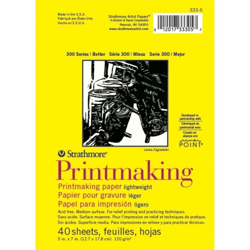Picture of Strathmore 300 Series Printmaking Pad  13 x 18 cm | Μπλοκ Λινοτυπίας 120gsm, 40 Φύλλα 