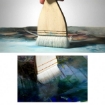 Picture of Raw Art Japanese Hake Brush with Goat Hair 2'' | Πινέλο Wash για Ακουαρέλα, Gouache & Gilding