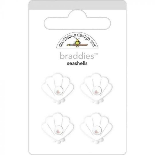Picture of Doodlebug Design Braddies Αυτοκόλλητα Brads - Seashells, 4 τεμ.