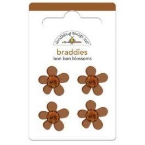 Picture of Doodlebug Design Braddies Αυτοκόλλητα Brads - Bon Bon Blossoms, 4 τεμ.