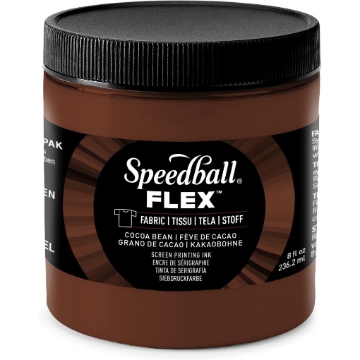 Picture of Speedball Flex Screen Printing Fabric Ink Μελάνι Μεταξοτυπίας 8oz - Cocoa Bean