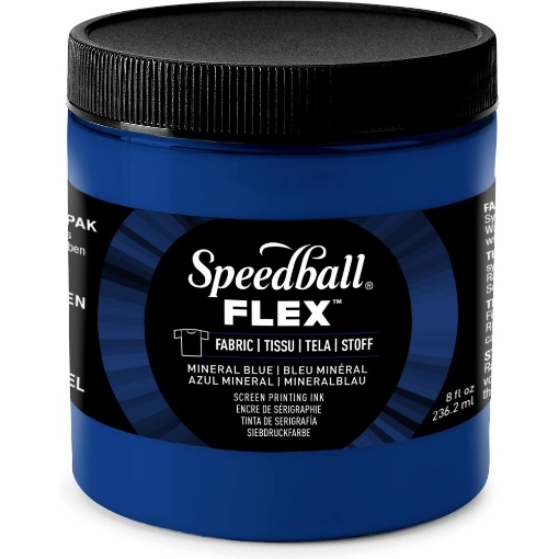 Picture of Speedball Flex Screen Printing Fabric Ink Μελάνι Μεταξοτυπίας 8oz - Mineral Blue