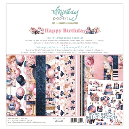 Picture of Mintay Papers Συλλογή Scrapbooking Διπλής Όψης 12"x12" - Happy Birthday