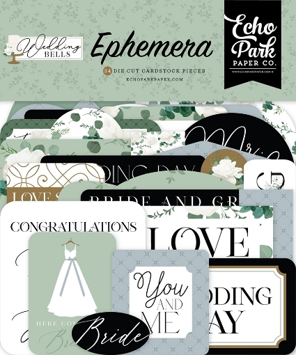 Picture of Echo Park Wedding Bells Διακοσμητικά Cardstock Εφήμερα, 34τεμ.