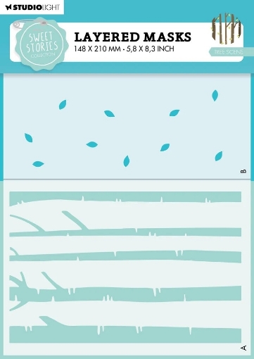 Picture of Studio Light Sweet Stories Layered Masks Στένσιλ - Tree Scene