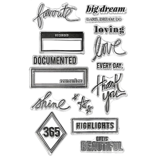 Picture of Teresa Collins Clear Stamp Set - Σετ Σφραγίδες - Tag It, 12 τεμ.