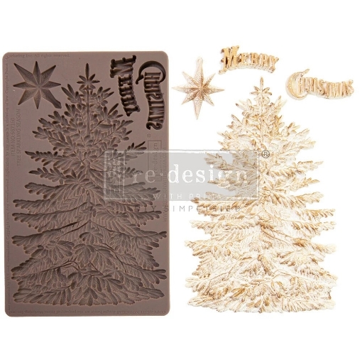 Picture of Prima Re-Design Silicone Decor Mould Καλούπι Σιλικόνης 5" x 8" - Tree Sparkling Season