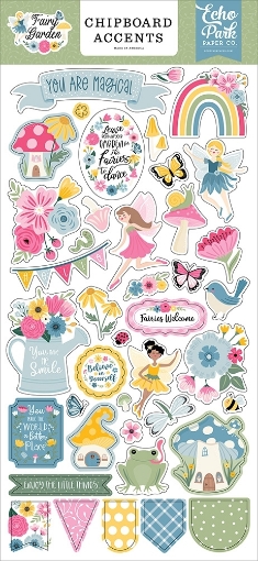 Picture of Echo Park Διακοσμητικά Chipboard  6" x 13" - Fairy Garden, 40τεμ.