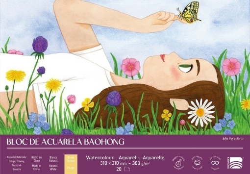 Picture of Baohong Artist Edition Watercolor Paper Pad | Μπλοκ Ακουαρέλας 31 x 21 cm, Hot Press, 20 Φύλλα, 300gsm