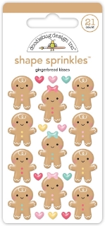Picture of Doodlebug Shape Sprinkles | Αυτοκόλλητα Gingerbread Kisses, 21τεμ.
