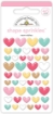 Picture of Doodlebug Shape Sprinkles | Gingerbread Kisses Warm Wishes Heart Stickers, 45pcs