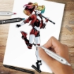 Picture of Spectrum Noir Fan-Art Like a Pro Art Kit Σετ Ζωγραφικής με Μαρκαδόρους - Harley Quinn, 24τεμ.
