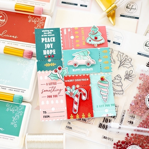 Picture of Pinkfresh Studio Dies & Stamps Set Σφραγίδες και Μήτρες Κοπής - Festive Tickets, 12τεμ.