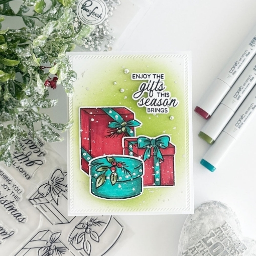 Picture of Pinkfresh Studio Dies & Stamps Set Σφραγίδες και Μήτρες Κοπής - Christmas Presents, 8τεμ.