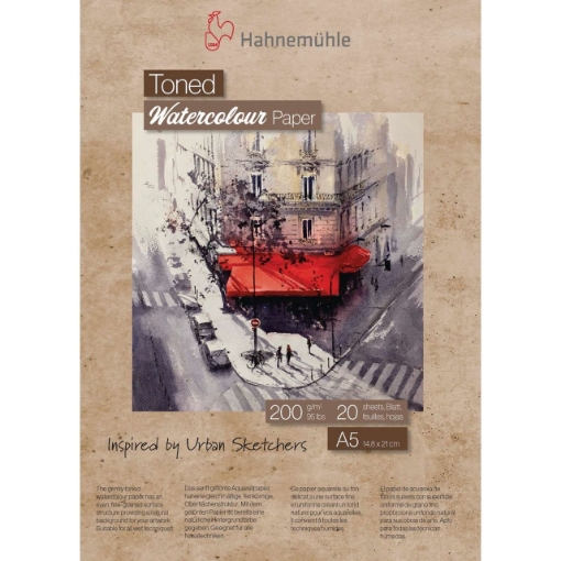 Picture of Hahnemuhle Watercolor Paper Pad Μπλοκ Ακουαρέλας A5 - Toned Beige