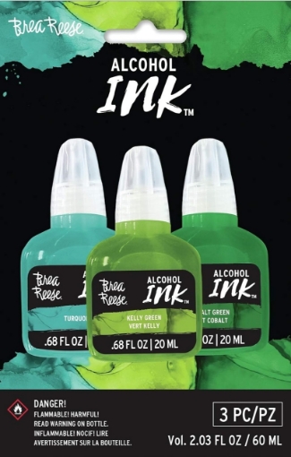 Picture of Brea Reese Pigment Alcohol Inks Set Μελάνια Οινοπνεύματος 20ml - Turquoise, Kelly Green, Cobalt Green