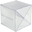Picture of Deflecto Stackable Open Cube Desk & Craft Organizer Κύβος / Ραφί Αποθήκευσης 6'' x 6'' x 6'' - Clear, X-Divided