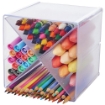 Picture of Deflecto Stackable Open Cube Desk & Craft Organizer Κύβος / Ραφί Αποθήκευσης 6'' x 6'' x 6'' - Clear, X-Divided