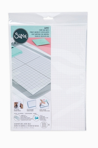 Picture of Sizzix Sticky Tim Holtz Grid Sheets - Αυτοκόλλητα Φύλλα με Πλέγμα για Σταθεροποίηση Στένσιλ, Σφραγίδων & Μήτρων Κοπής 8.25" x 11.6", 5τεμ.