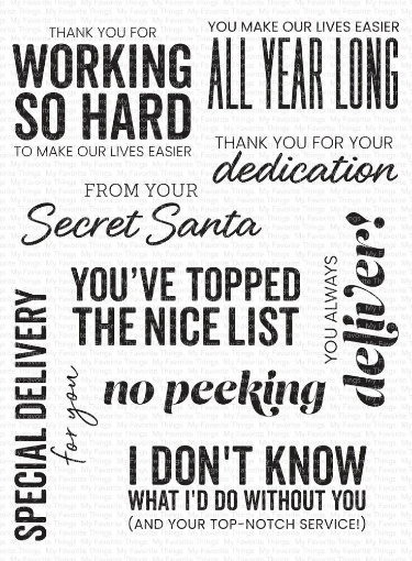 Picture of My Favorite Things Clear Stamps Set Σετ Διάφανες Σφραγίδες - Top-Notch Service, 9τεμ.