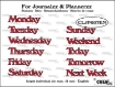 Picture of Crealies For Journalzz & Plannerzz Dies Μήτρες Κοπής - Weekdays EN , 11τεμ.