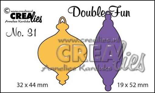 Picture of Crealies Double Fun Dies No. 31 Christmas Ornament A+B Solid Small, 2τεμ.