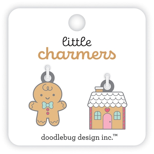 Picture of Doodlebug Little Charmers | Gingerbread Kisses Little Gingers Enamel Charms, 2pcs