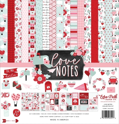 Picture of Echo Park Love Notes Collection Kit Συλλογή Χαρτιών Scrapbooking Διπλής Όψης 12" x 12"
