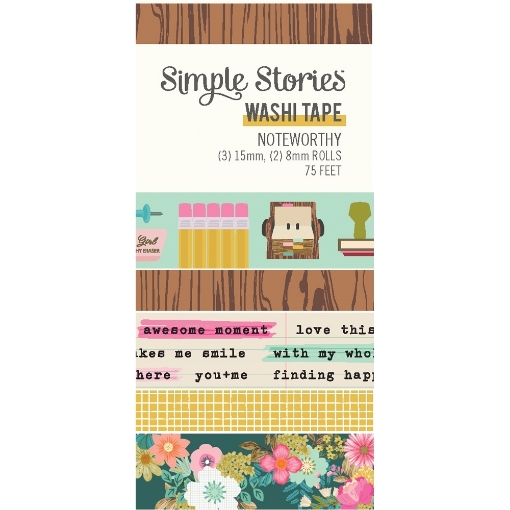 Picture of Simple Stories Washi Tapes Διακοσμητικές Ταινίες - Noteworthy, 5τεμ.