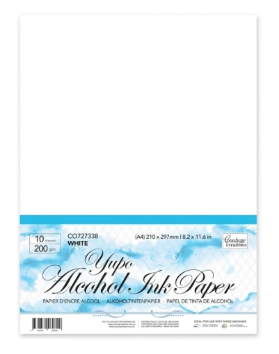 Picture of Couture Creations Yupo Alcohol Ink Paper | Φύλλα Yupo για Μελάνια Οινοπνεύματος A4 - White, 10τεμ.