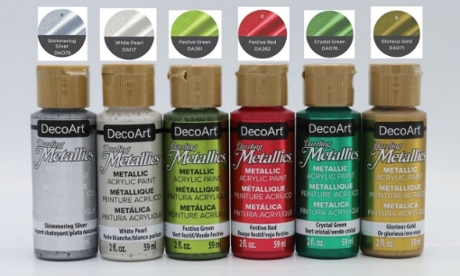 Picture of Deco Art Dazzling Metallics Μεταλλικά Ακρυλικά Χρώματα 59ml - Christmas, 6τεμ.