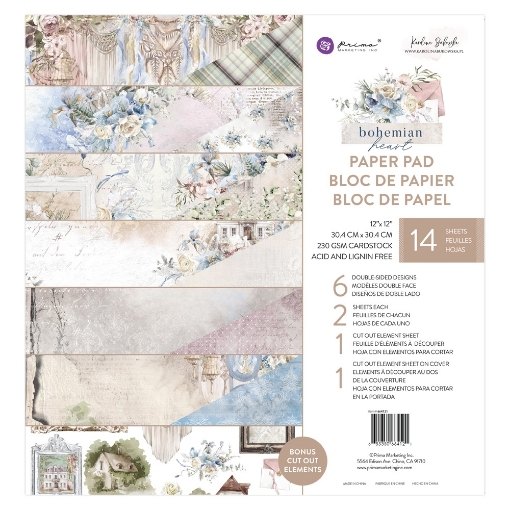 Picture of Prima Marketing Συλλογή Χαρτιών Scrapbooking Διπλής Όψης 12"X12" - Bohemian Heart